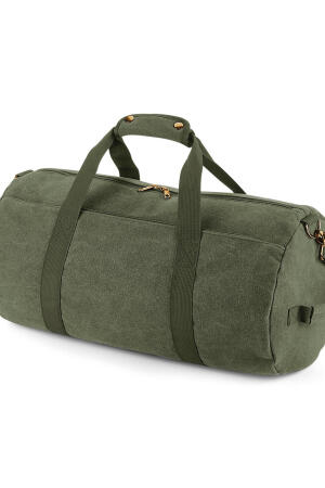 Vintage Canvas Barrel Bag