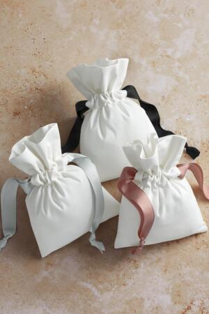 Cotton Gift Bag with Ribbon Drawstring