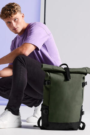 Block Roll-Top Backpack