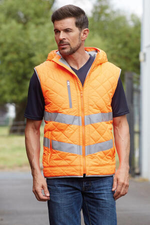 Fluo Kensington Hooded Gilet 