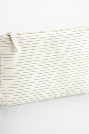 Striped Organic Cotton Accessory Pouch