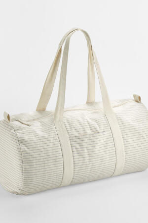 Striped Organic Cotton Barrel Bag