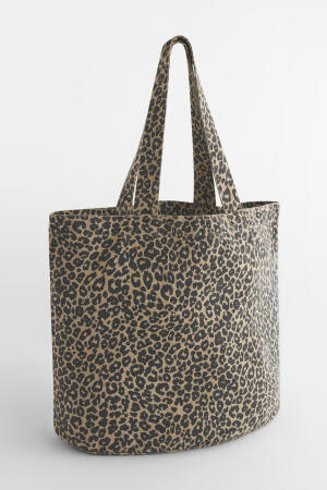 Leopard Print Canvas Shopper