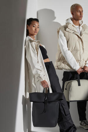 Matte PU Rolltop Backpack