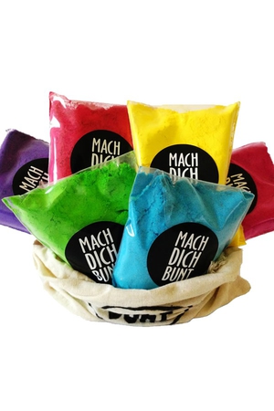 Mikrokonfetti (Holi-Pulver) 6er Pack