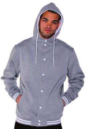 HODDED COLLEGE SWEATJACKET