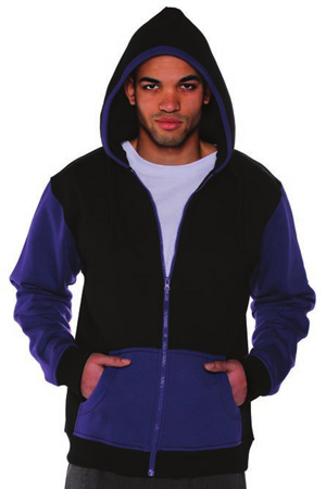 CONTRAST ZIP HOODY