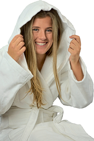 DeLuxe Velour Bathrobe With Hood