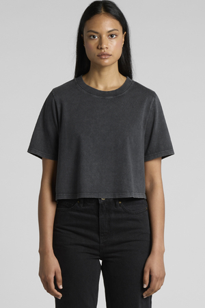 Wo's Stone Wash Heavy Crop | 4086