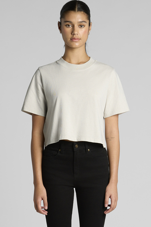 Wo's Heavy Faded Crop Tee | 4089
