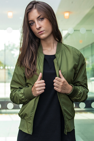 Ladies Nylon Bomber Jacket