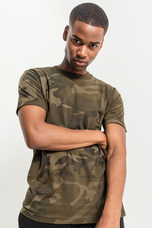 Camo Round Neck Tee
