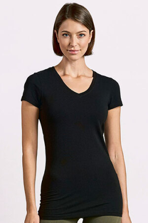 Women's Slim Fit V-Neck-T Long