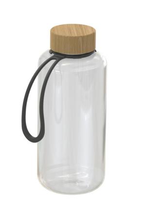 Trinkflasche "Natural" klar-transparent inkl. Strap 1,0 l