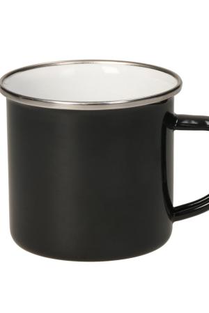 Emaille-Becher "Cozy", black