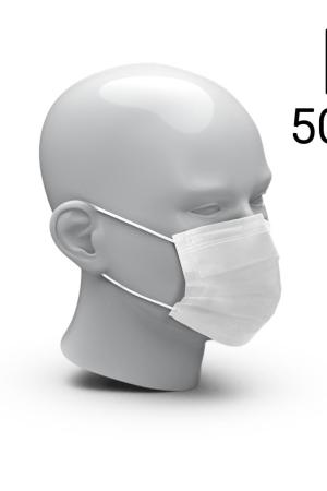 Mund-Nasen-Schutz "3-Ply" 50er Set, Größe L