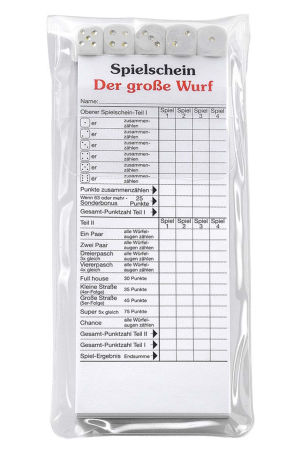 Würfelspiel "Der große Wurf" im Etui