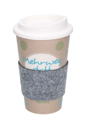 Kaffeebecher "Premium" mit Manschette