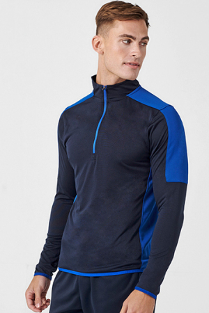 Adults` 1/4 Zip Midlayer with Contrast Panelling