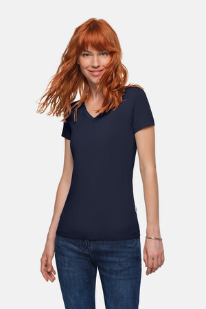 Damen-V-Shirt Stretch