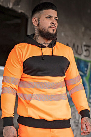 EOS Hi-Vis Workwear Hoody With Printing Area