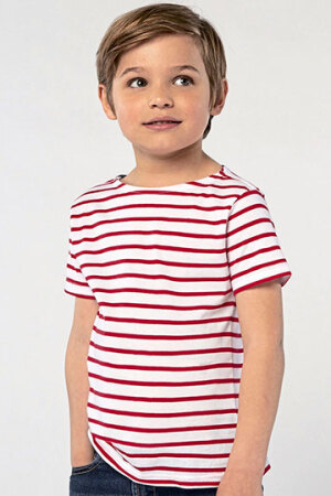 Kids Round Neck Striped T-Shirt Miles