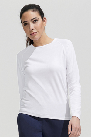 Womens Long-Sleeve Sports T-Shirt Sporty