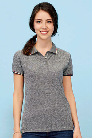 Womens Heather Polo Shirt Paname