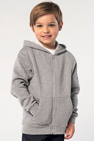 Kids Zip Hoodie Stone