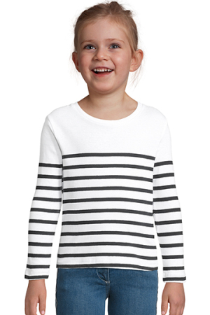 Kids´ Long Sleeve Striped T-Shirt Matelot