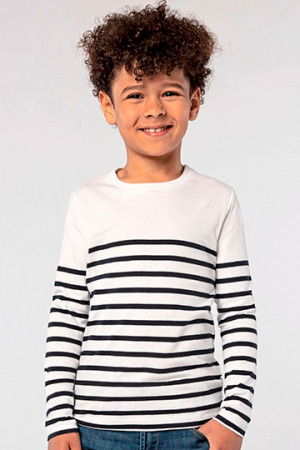 Kids´ Long Sleeve Striped T-Shirt Matelot