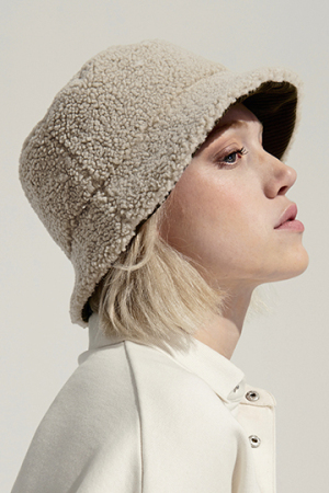 Reversible Sherpa And Velvet Bucket Hat