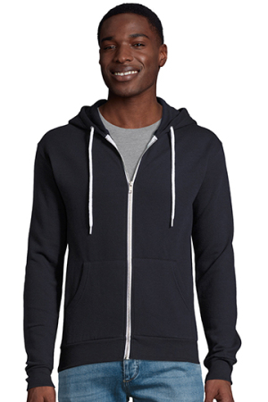 Hooded Zipped Jacket Silver