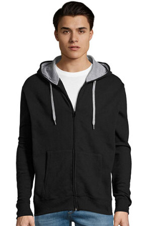 Contrasted Zipped Hooded Jacket Soul Men