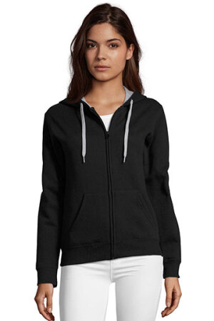 Contrast Hooded Zip Jacket Soul Women