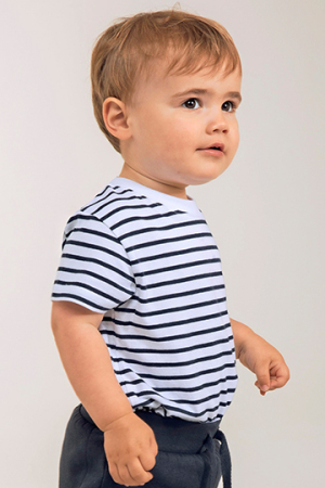 Short Sleeved Stripe T Shirt