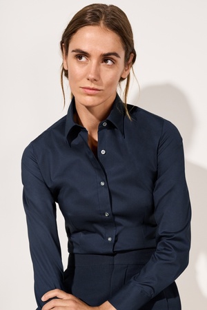 OLYMP Level Five-body-fit-Bluse Arezzo - Langarm