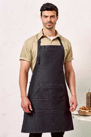 Jeans Stitch Denim Bib Apron