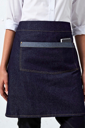 Domain Contrast Denim Waist Apron