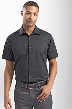 Premier Men's Short Sleeve Easy Care Work Business Shirt Smart Collar Size 18-22 