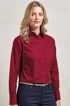 Ladies Poplin Long Sleeve Shirt