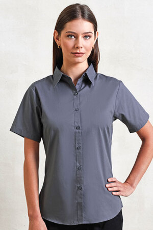 Workwear Poplin Blouse Short Sleeve (Damenbluse)