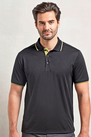 Mens Contrast Coolchecker Polo