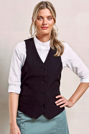 Ladies Lined Polyester Waistcoat