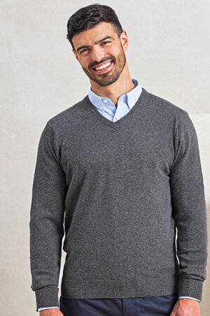 Mens V-Neck Knitted Sweater