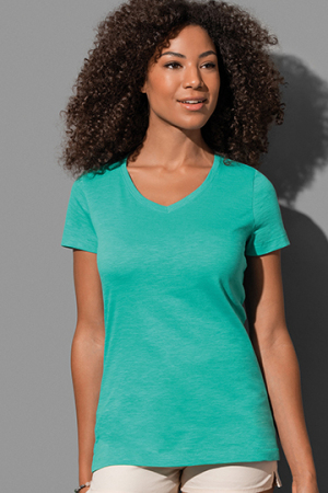 Sharon Slub V-Neck for women