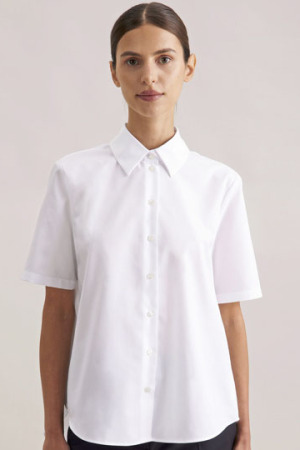 Women´s Oversize Popeline Blouse Shortsleeve