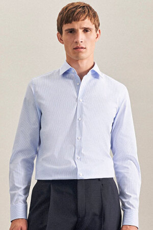 Men´s Shirt 2 Shaped Check/Stripes Long Sleeve