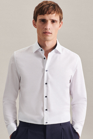 Men`s Shirt Poplin Slim Fit Longsleeve