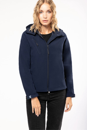 Damen Softshell-Jacke mit Abnehmbare Kapuze